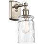 Candor 5" Brushed Satin Nickel Sconce w/ Clear Waterglass Shade