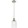 Candor 5" LED Mini Pendant - Brushed Satin Nickel - Clear Waterglass S