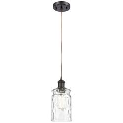 Candor 5" LED Mini Pendant - Oil Rubbed Bronze - Clear Waterglass Shad