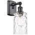 Candor 5" LED Sconce - Matte Black Finish - Clear Waterglass Shade