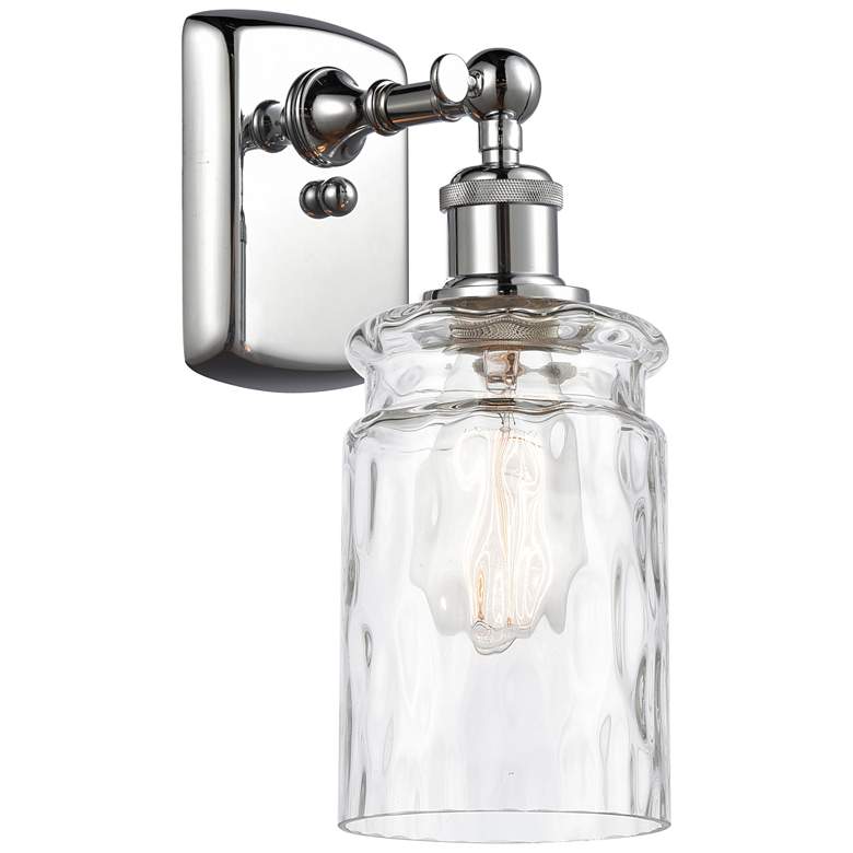 Image 1 Candor 5" Polished Chrome Sconce w/ Clear Waterglass Shade