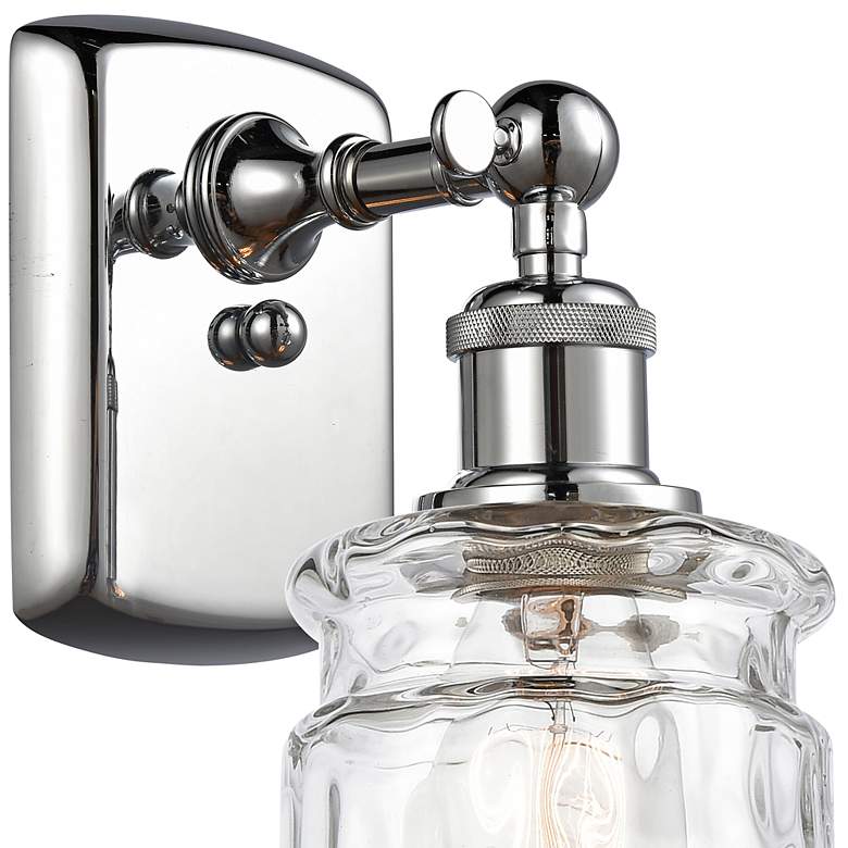 Image 2 Candor 5" Polished Chrome Sconce w/ Clear Waterglass Shade more views