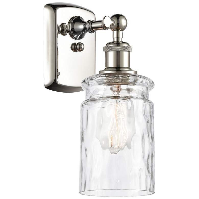 Image 1 Candor 5" Polished Nickel Sconce w/ Clear Waterglass Shade
