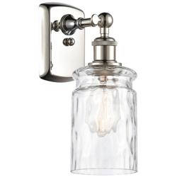 Candor 5" Polished Nickel Sconce w/ Clear Waterglass Shade