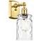 Candor 5" Satin Gold Sconce w/ Clear Waterglass Shade