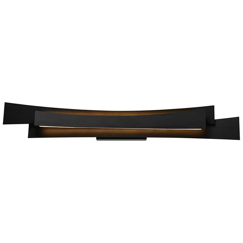 Image 1 Candora 36" Wide Black LED Bath Light