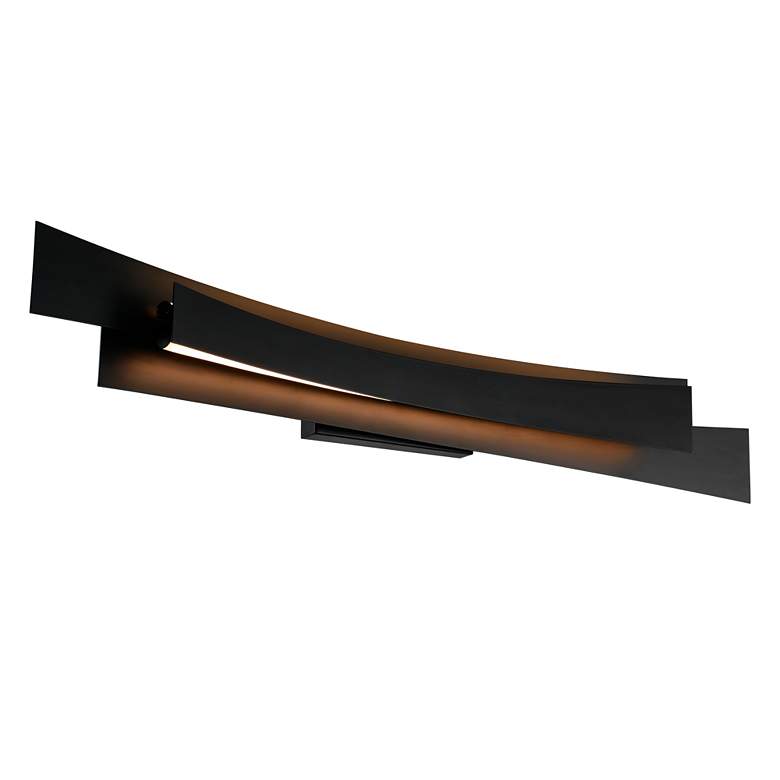 Image 3 Candora 36" Wide Black LED Bath Light more views