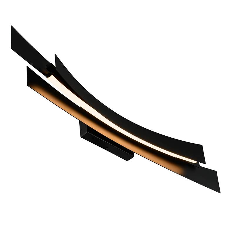 Image 4 Candora 36" Wide Black LED Bath Light more views
