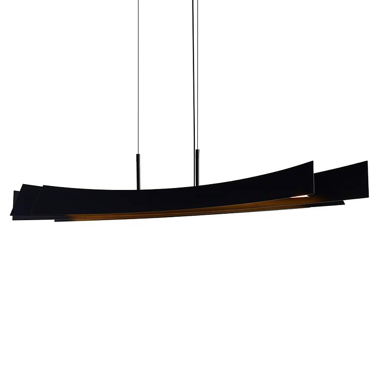Image 2 Candora 50" Wide Black LED Linear Pendant more views