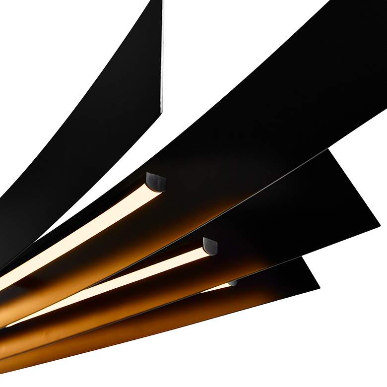 Image 5 Candora 50" Wide Black LED Linear Pendant more views