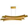 4_Candora 50" Wide Brass LED Linear Pendant more views