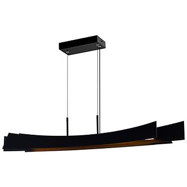 Candora 50" Wide Black LED Linear Pendant