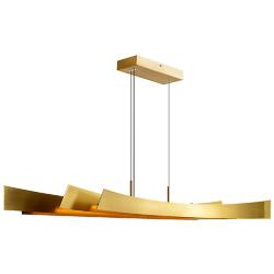Candora 72" Wide Brass LED Linear Pendant Light