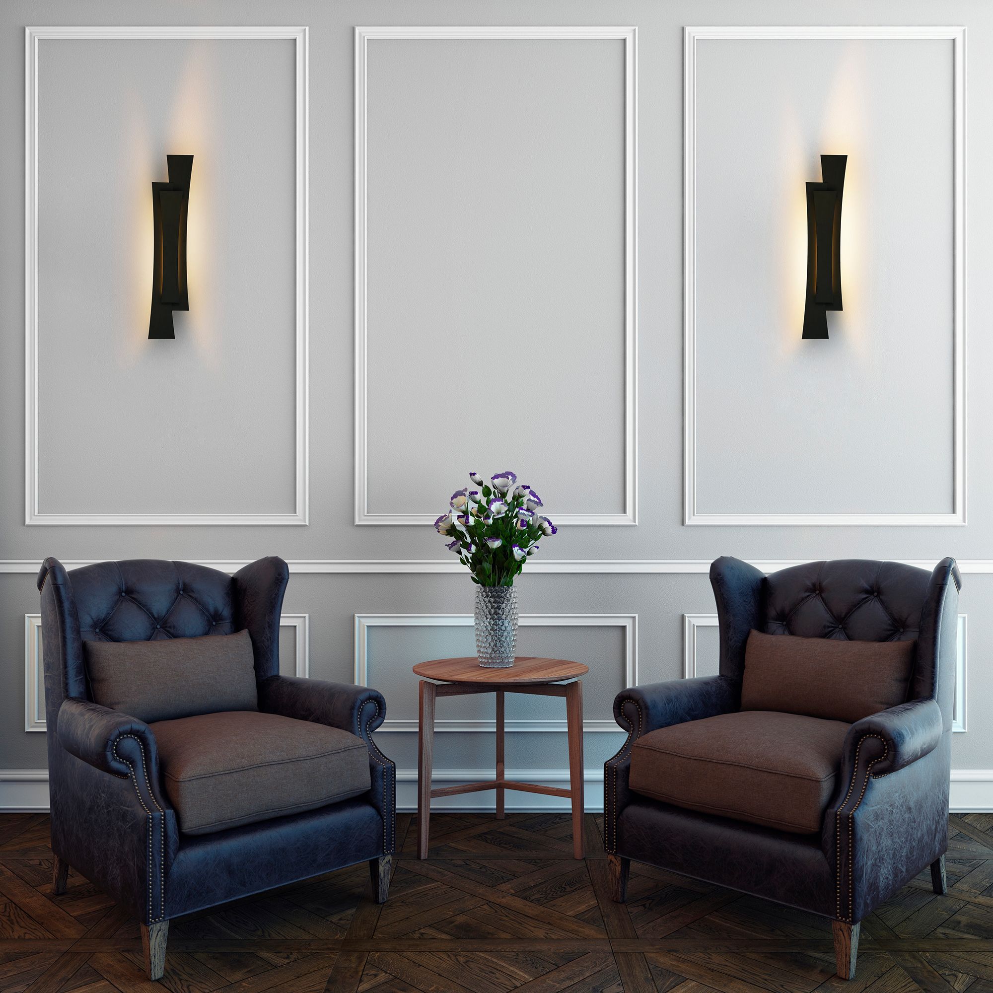 Candora Integrated LED 24in Black Vanity Light