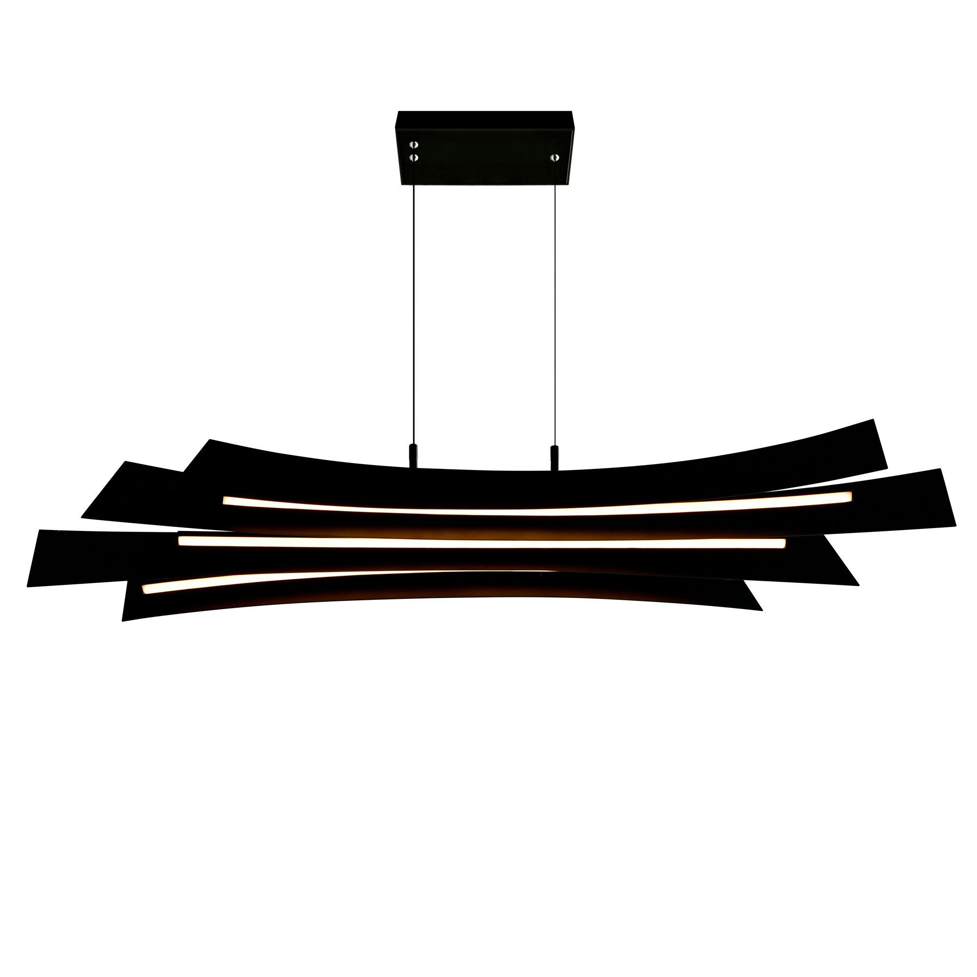 Image 5 Candora Integrated LED 50in Black Chandelier more views