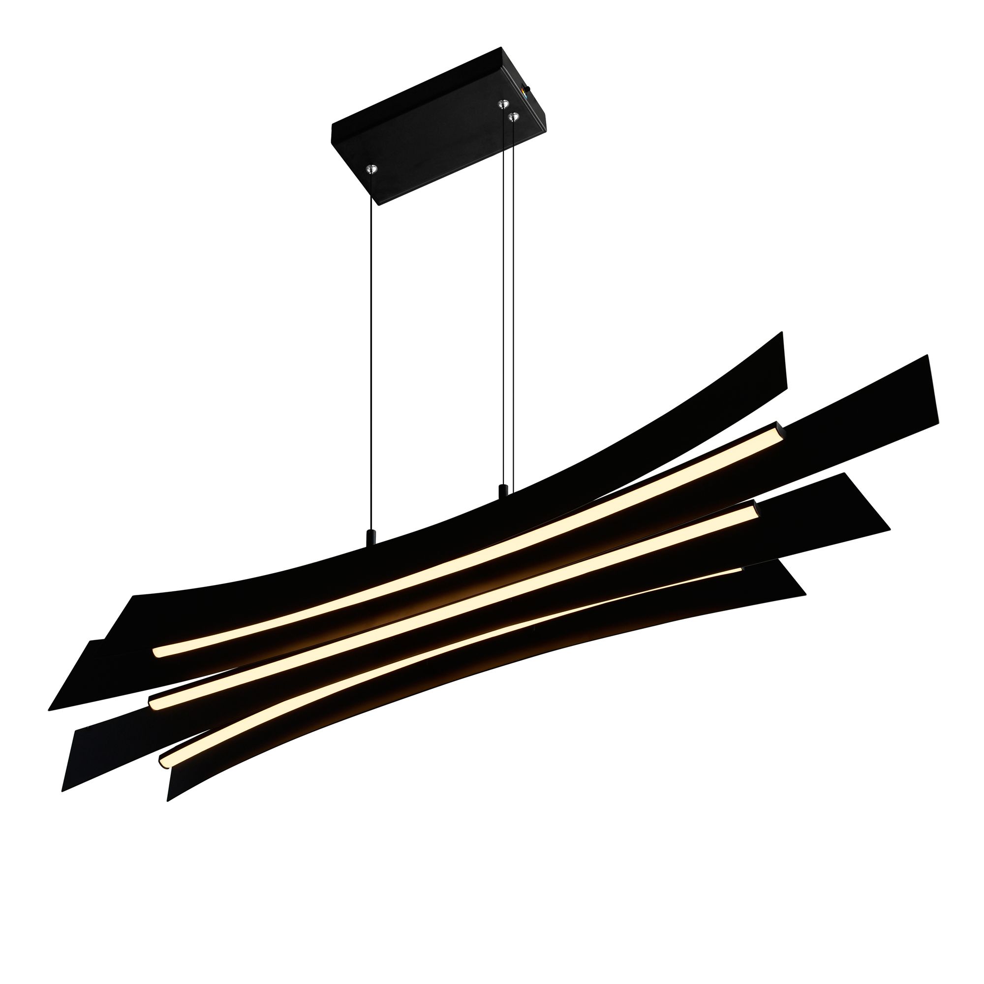 Image 7 Candora Integrated LED 50in Black Chandelier more views