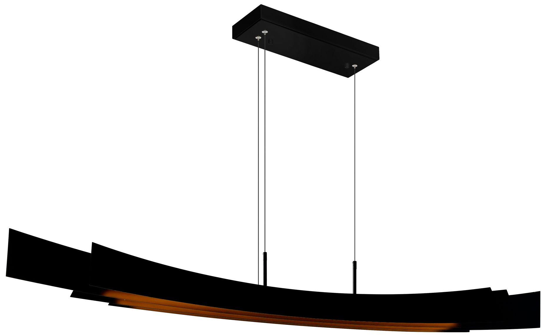 Candora Integrated LED 72in Black Chandelier