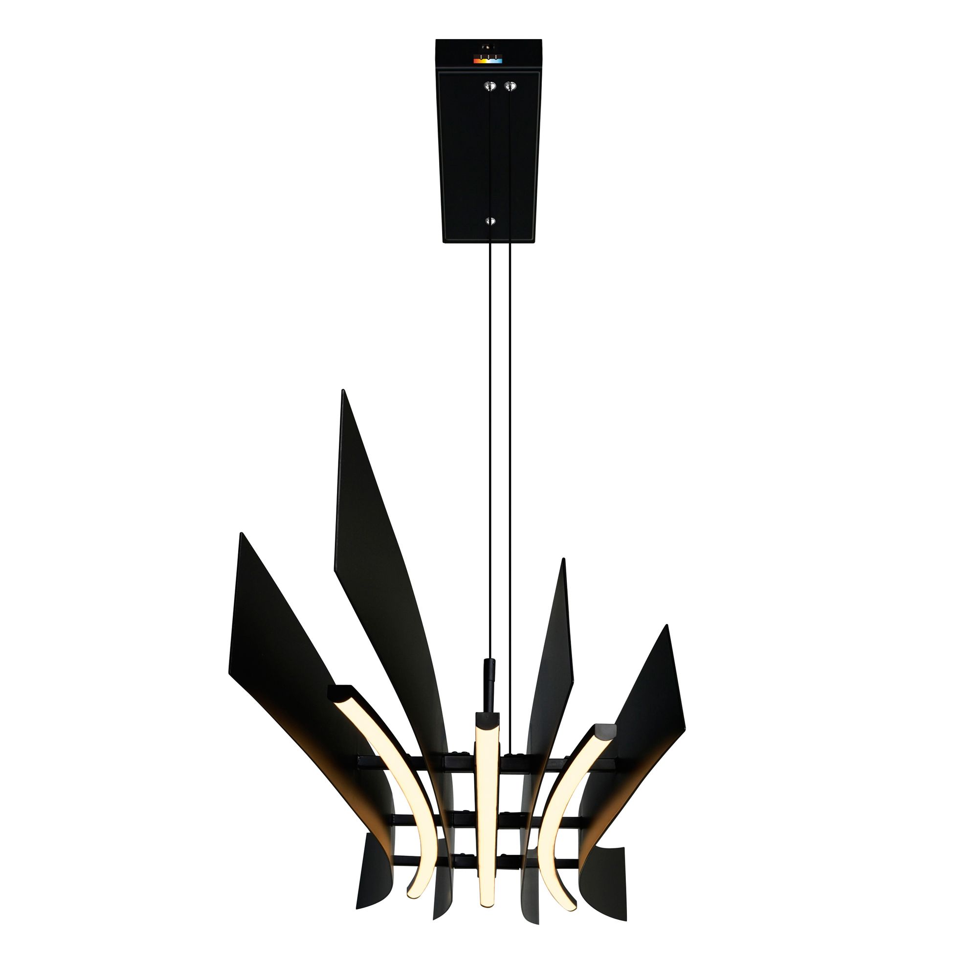 Image 2 Candora Integrated LED 72in Black Chandelier more views