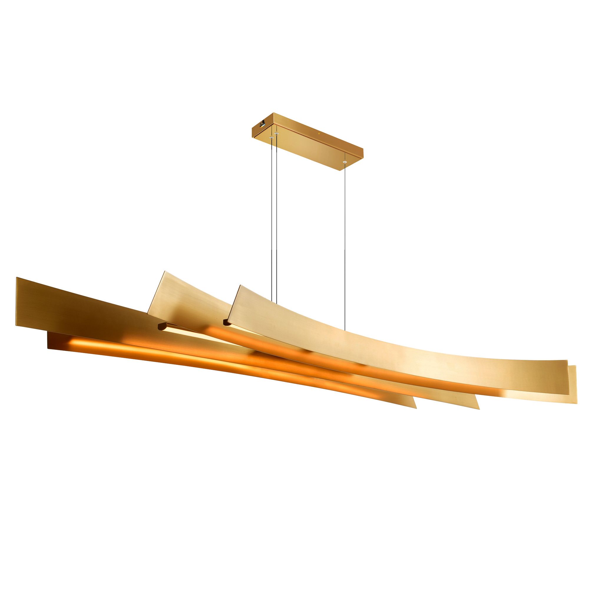 Image 5 Candora Integrated LED 72in Brass Chandelier more views