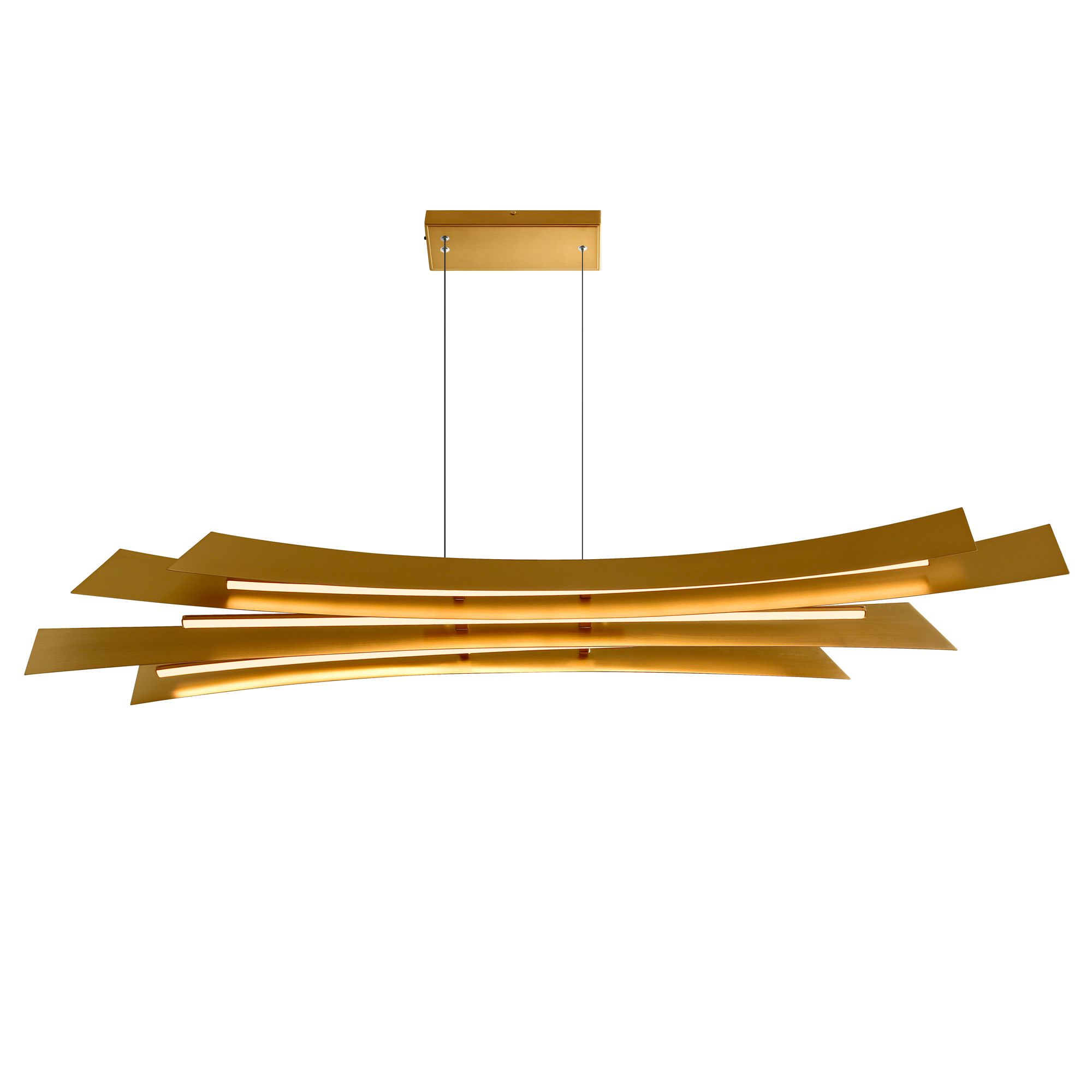 Image 7 Candora Integrated LED 72in Brass Chandelier more views