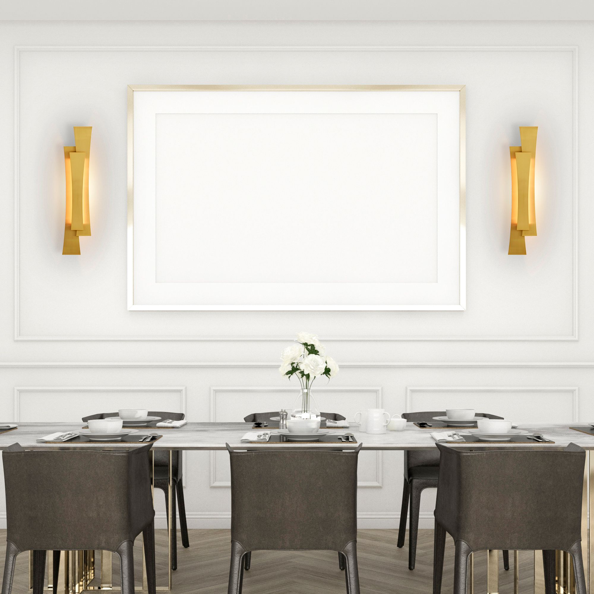 Candora Integrated LED Brass Vanity Light