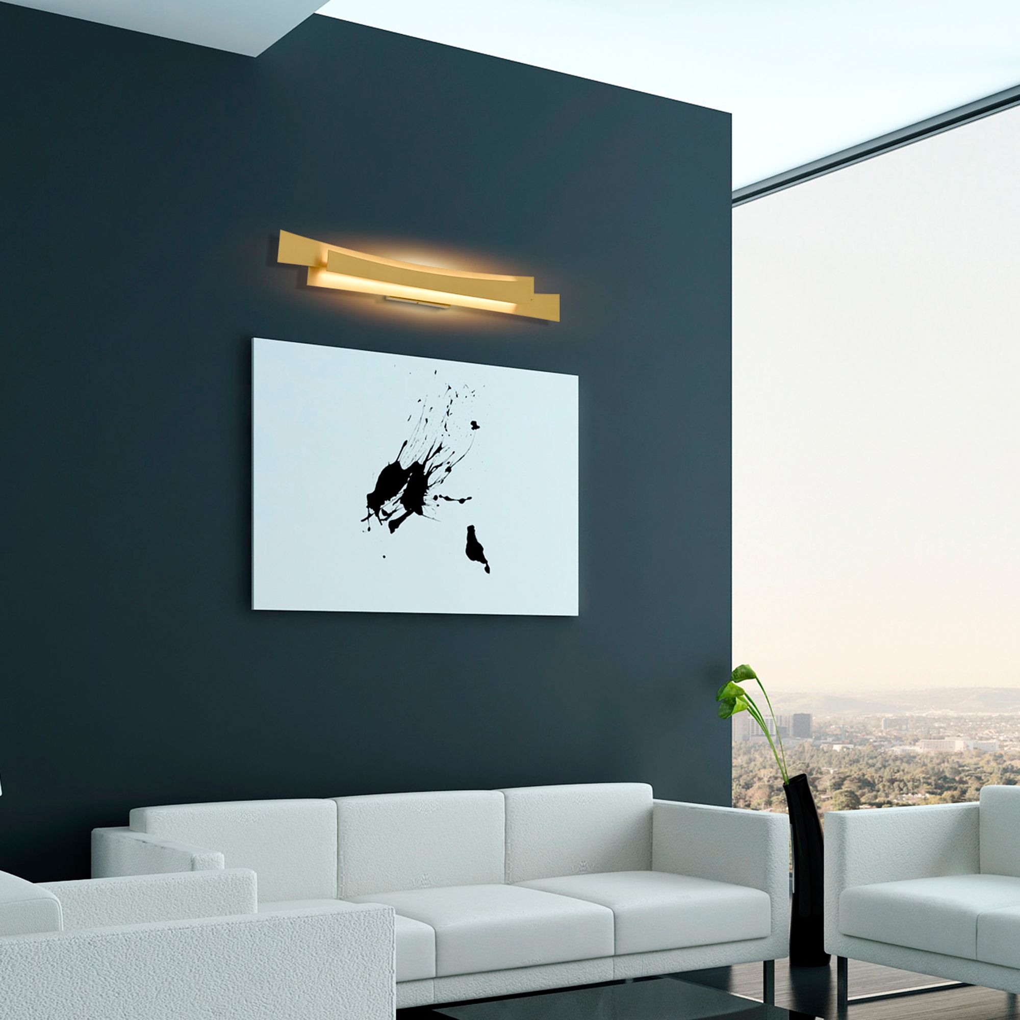 Candora Integrated LED Brass Vanity Light