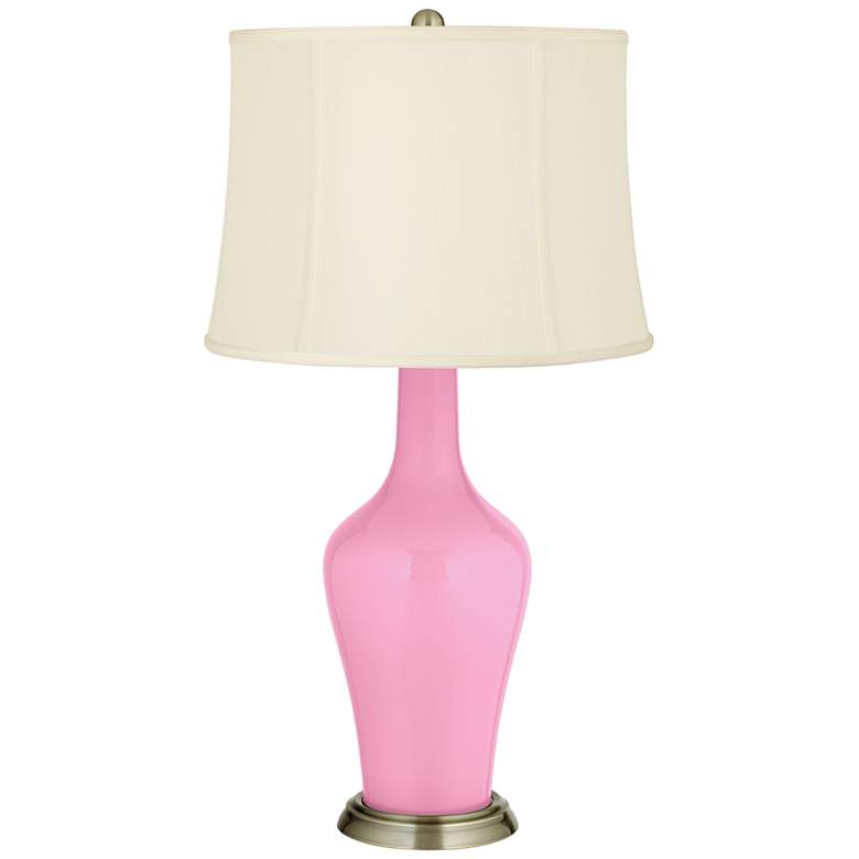 Image 2 Candy Pink Anya Table Lamp with Dimmer