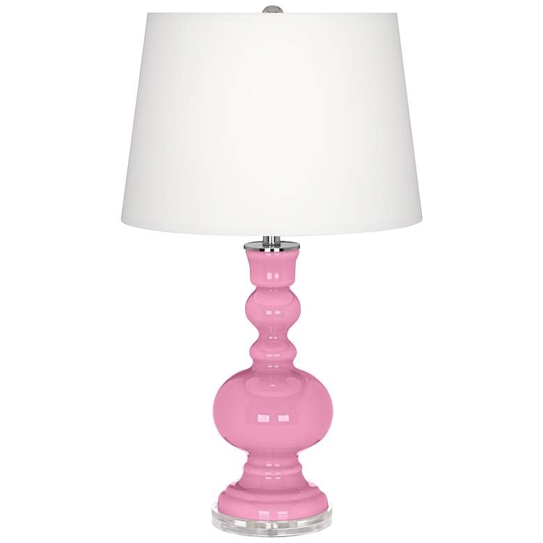 Image 2 Candy Pink Apothecary Table Lamp with Dimmer
