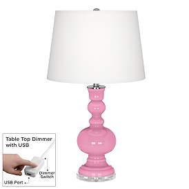 Image1 of Candy Pink Apothecary Table Lamp with Dimmer
