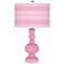 Candy Pink Bold Stripe Apothecary Table Lamp