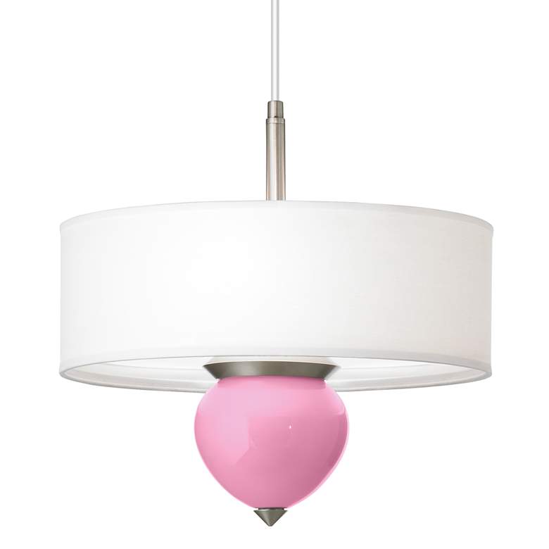 Image 1 Candy Pink Cleo 16 inch Wide Pendant Chandelier