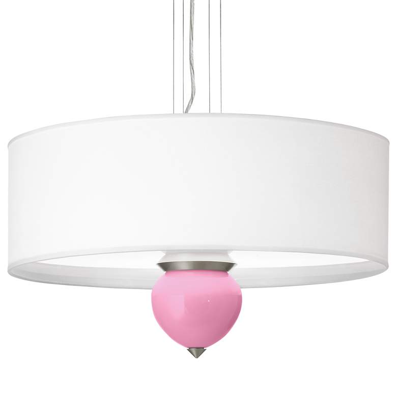 Image 1 Candy Pink Cleo 24 inch Wide Pendant Chandelier