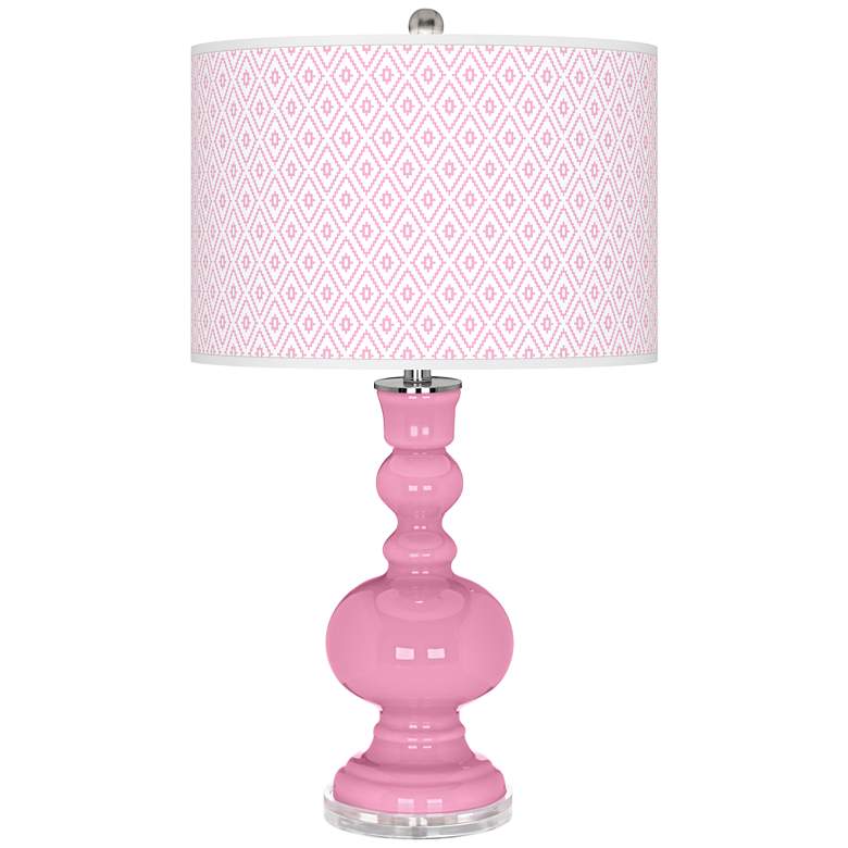 Image 1 Candy Pink Diamonds Apothecary Table Lamp
