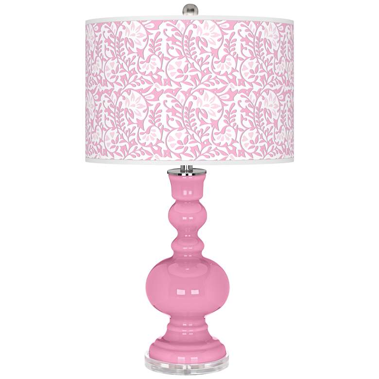 Image 1 Candy Pink Gardenia Apothecary Table Lamp