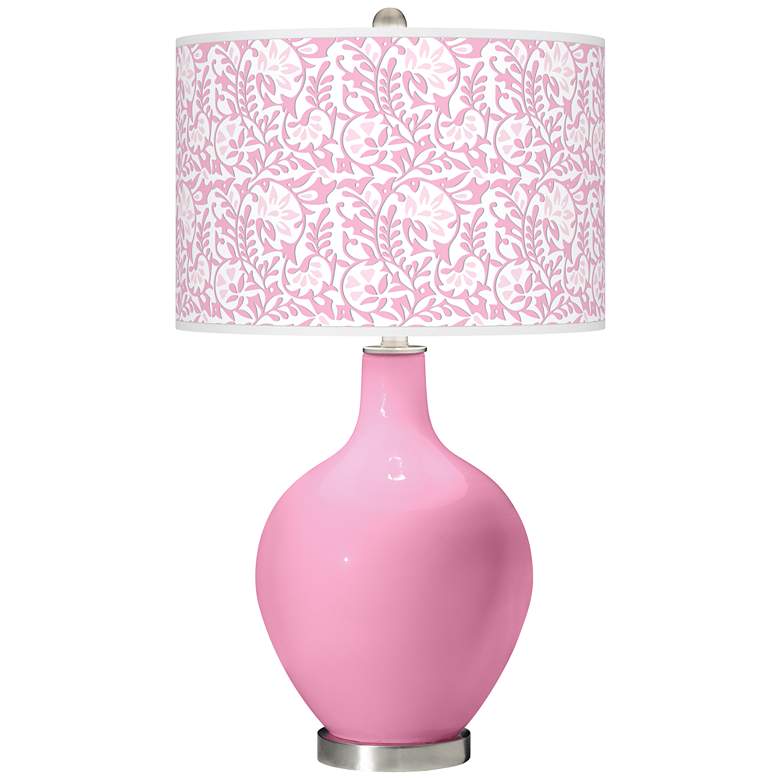 Image 1 Candy Pink Gardenia Ovo Table Lamp