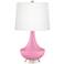 Candy Pink Gillan Glass Table Lamp with Dimmer