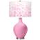 Candy Pink Mosaic Giclee Ovo Table Lamp