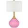 Candy Pink Nickki Brass Modern Table Lamp