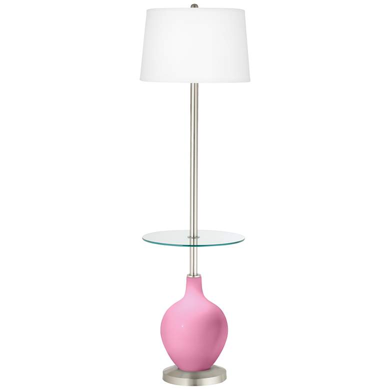 Image 1 Candy Pink Ovo Tray Table Floor Lamp