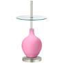 Candy Pink Ovo Tray Table Floor Lamp