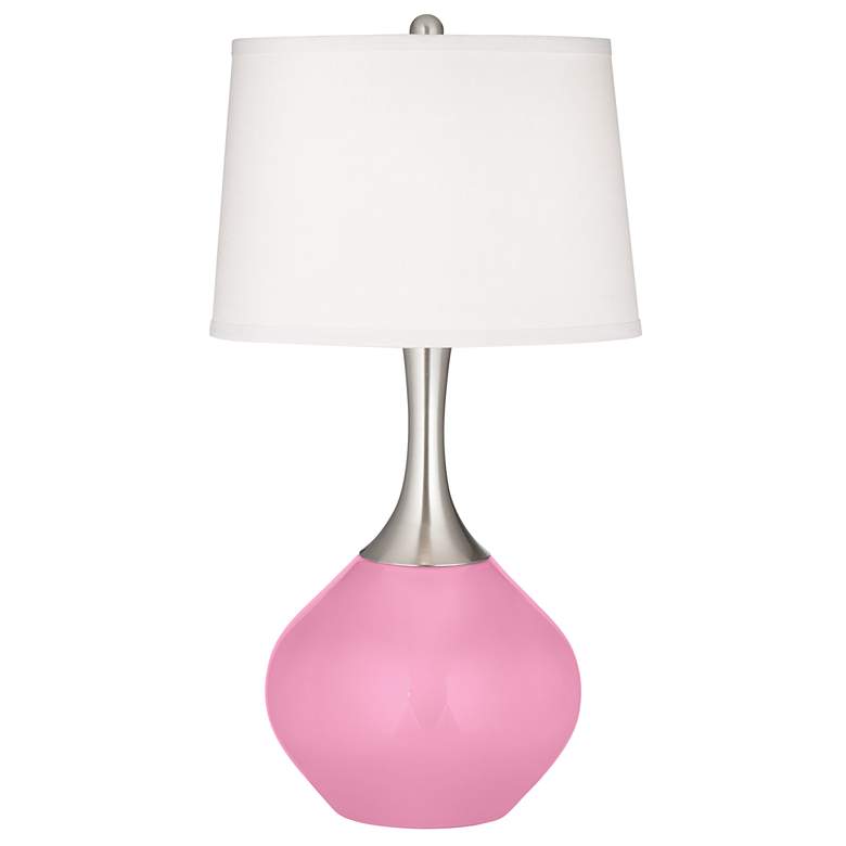 Image 2 Candy Pink Spencer Table Lamp with Dimmer