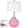 Candy Pink Spencer Table Lamp with Dimmer