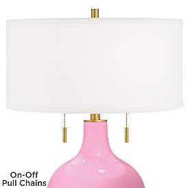 Image2 of Candy Pink Toby Brass Accents Table Lamp more views