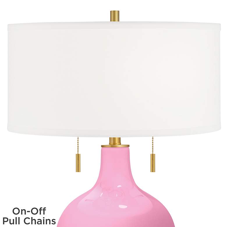 Image 2 Candy Pink Toby Brass Accents Table Lamp more views
