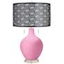 Candy Pink Toby Table Lamp With Black Metal Shade