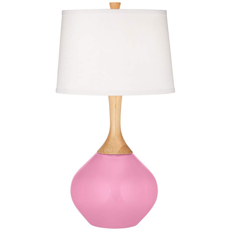 Image 2 Candy Pink Wexler Table Lamp with Dimmer