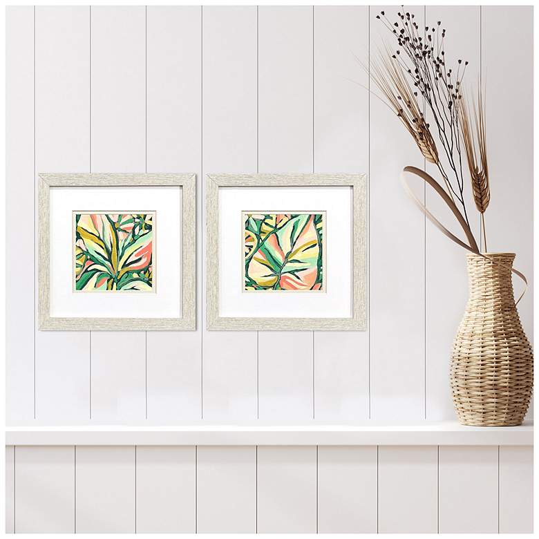 Image 4 Candy Tropicals I 11"W x 11"H Coastal Framed Art Set of 2 more views