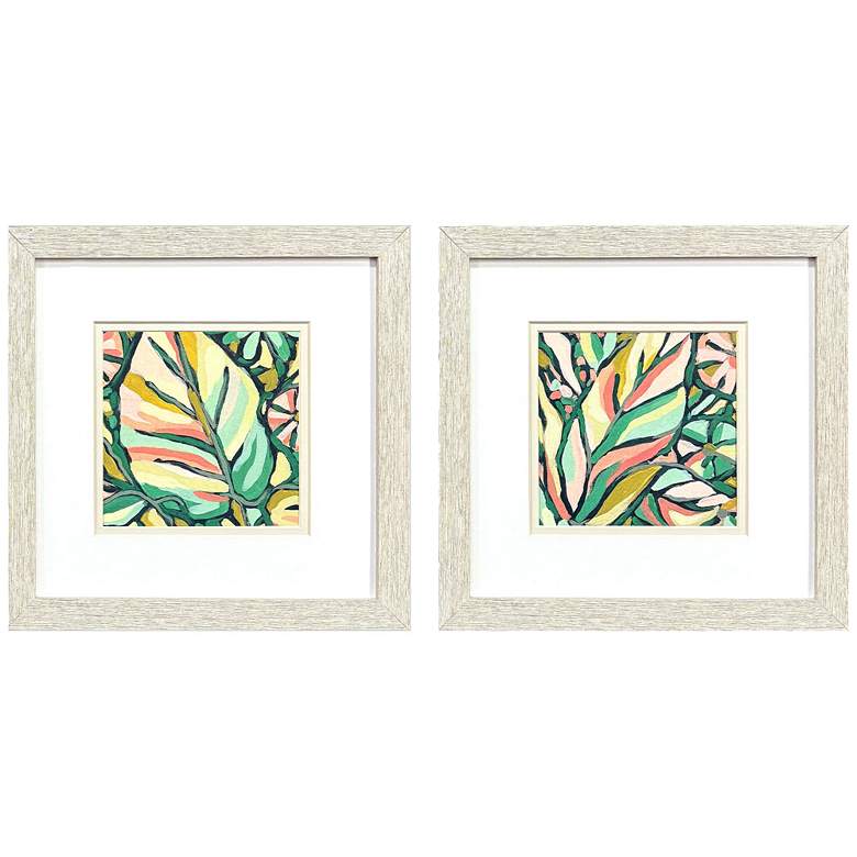 Image 1 Candy Tropicals II 11"W x 11"H Coastal Framed Art Set of 2