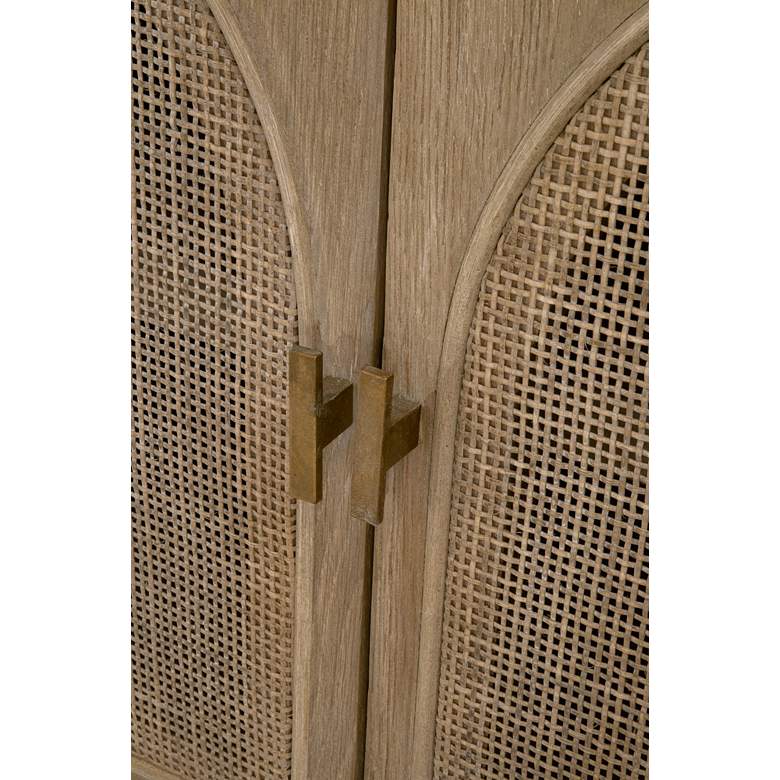 Image 5 Cane 39"W Smoke Gray Oak Wood 2-Drawer 2-Door Media Cabinet more views