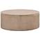 Cane 40 1/4" Wide Smoke Gray and Cane Round Coffee Table